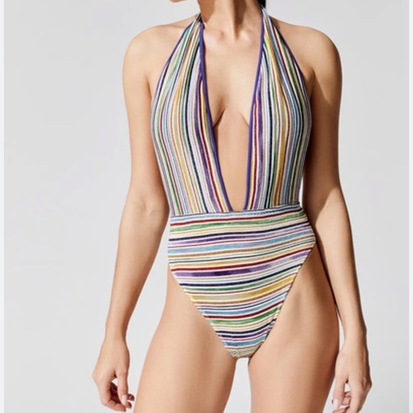 Missoni Other - Missoni Striped Halter Neck One Piece Swimsuit Size 40/4